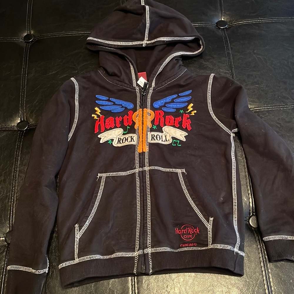 Child’s “hard rock cafe” Chicago zip up jacket